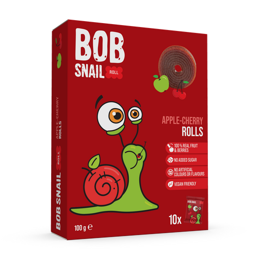 Bob Snail Fruit Rolls Apple-Cherry 100g (10 rolls)