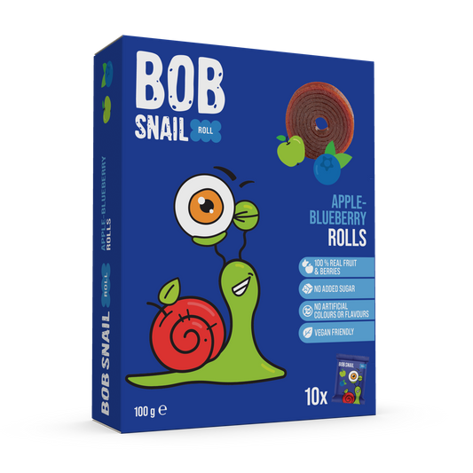 Bob Snail Fruit Rolls Apple-Blueberry 100g (10 rolls)