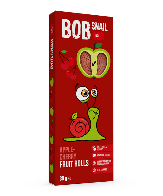 Bob Snail Fruit Rolls Apple-Cherry 30g (3 rolls)