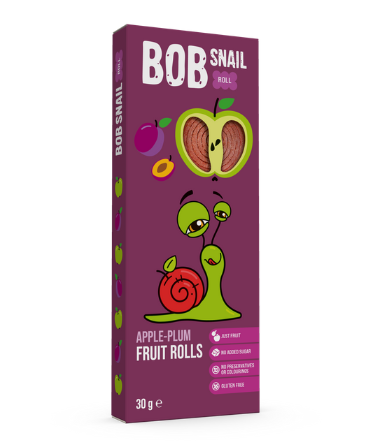 Bob Snail Fruit Rolls Apple-Plum 30g (3 rolls)