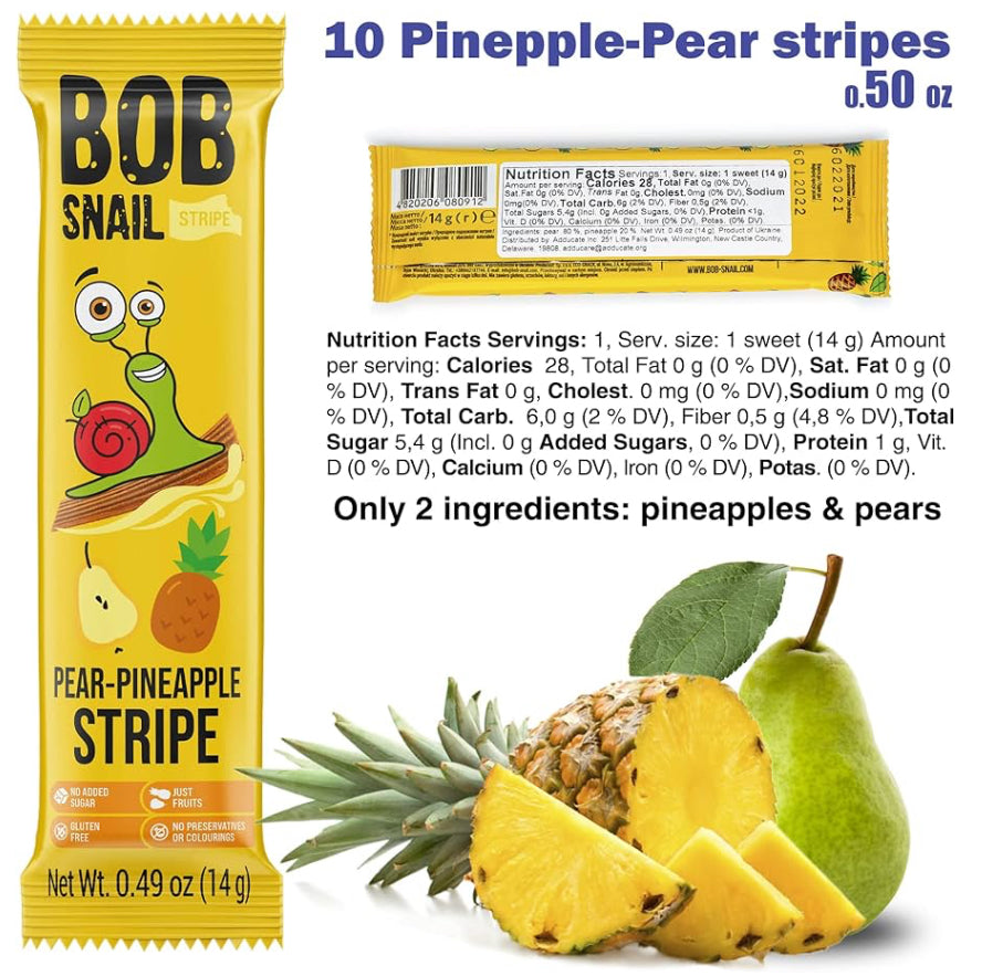 Bob Snail Fruit Stripes Party Mix 420g (14g x 30)