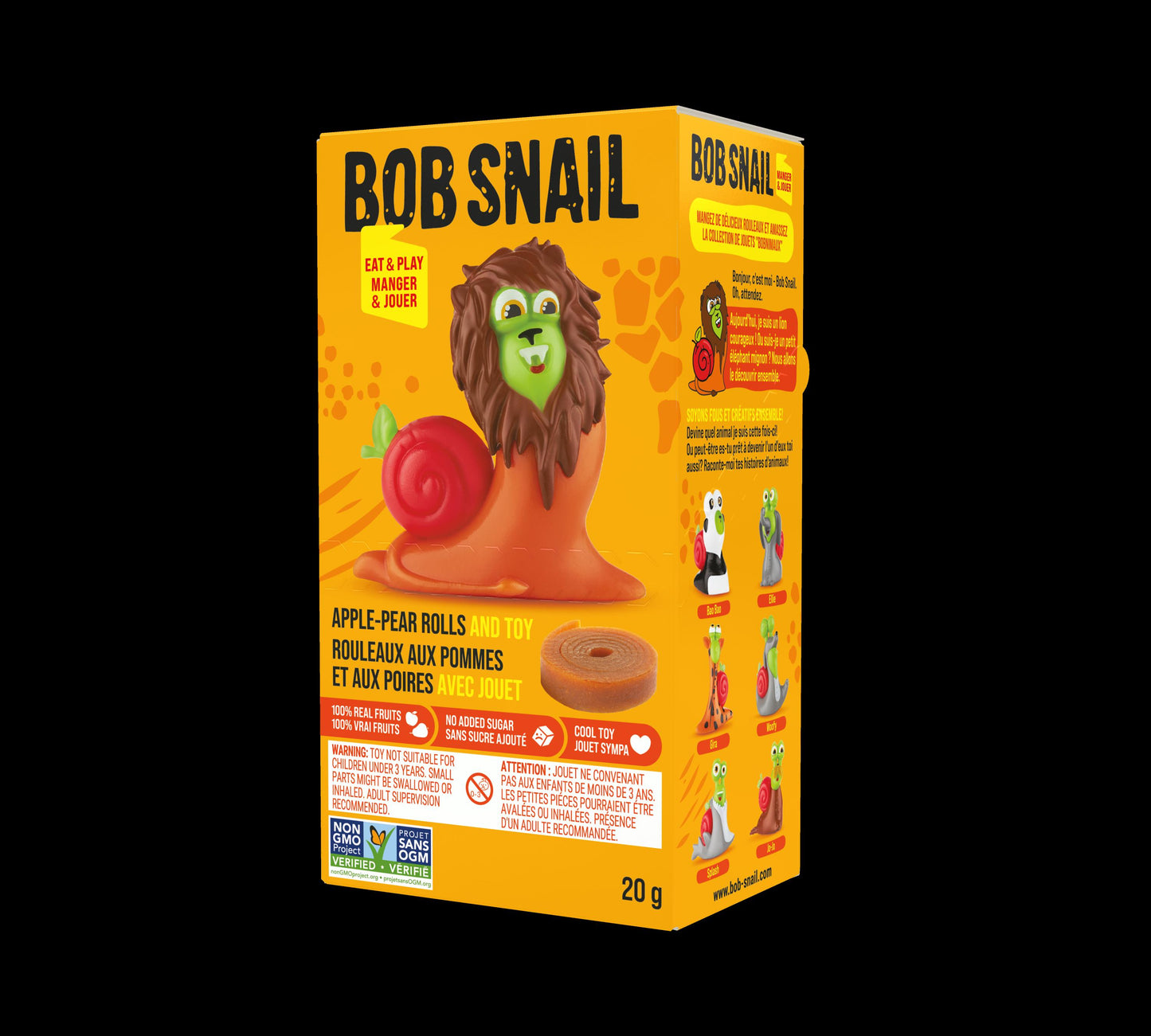 Bob Snail Toy Set Apple-Pear Rolls 20g (2 pcs) +Toy