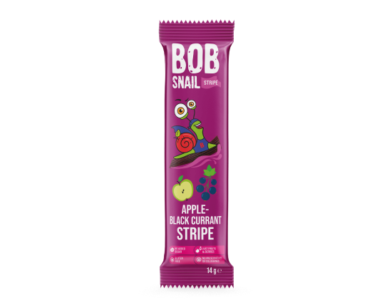 Bob Snail Apple-Black currant Stripes 84g (6pcs x 14g)