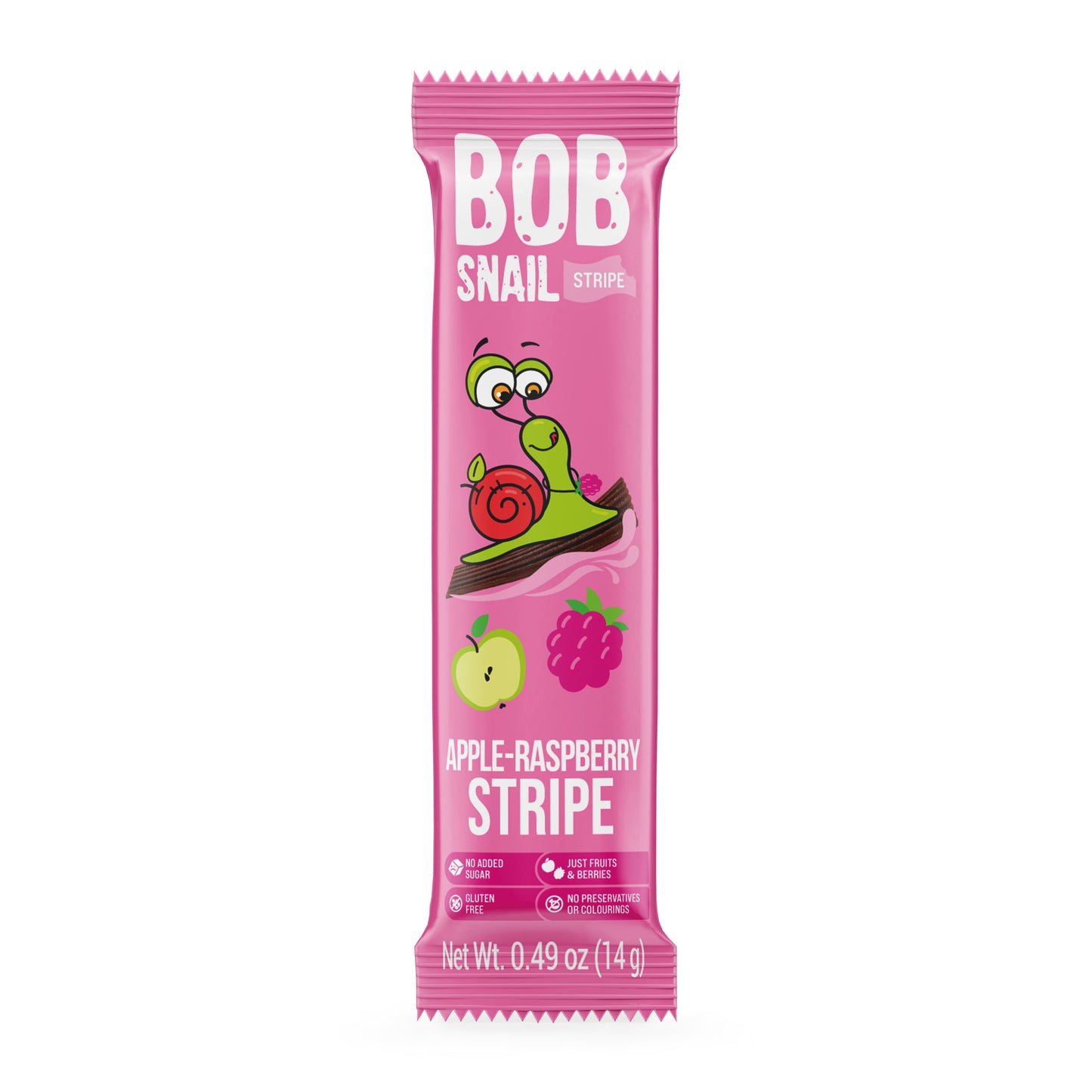 Bob Snail Apple-Raspberry Stripes 84g (6pcs x 14g)