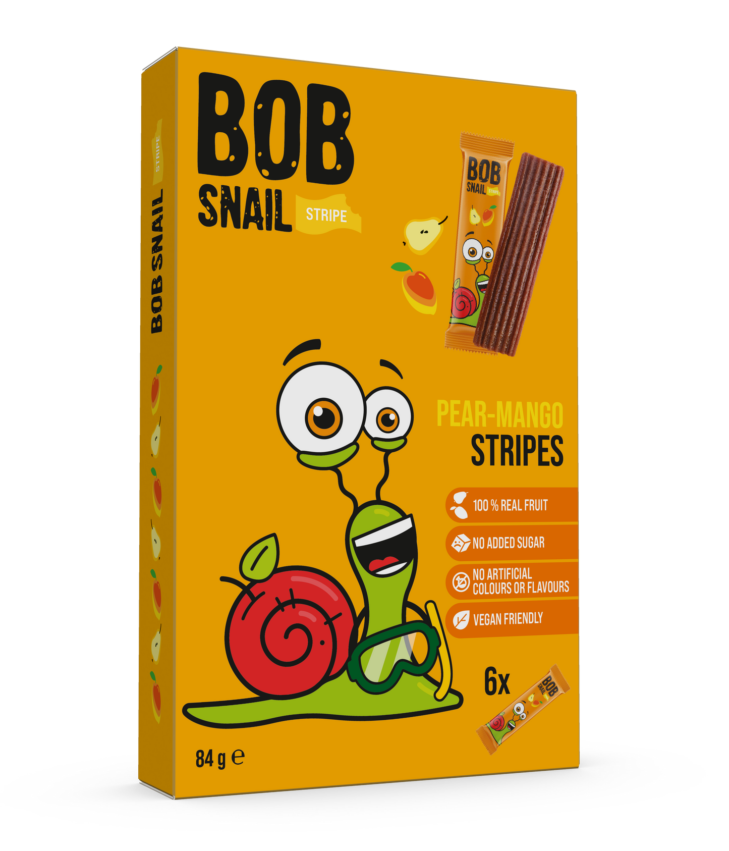 Bob Snail Pear-Mango Stripes 84g (6pcs x 14g)