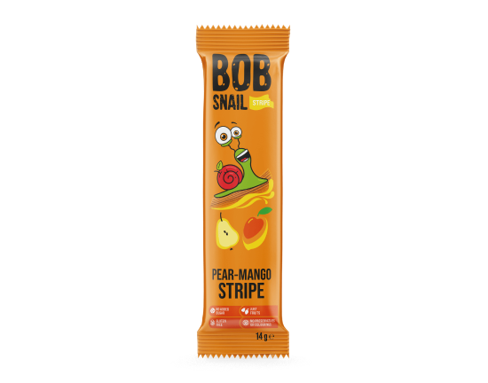 Bob Snail Pear-Mango Stripes 84g (6pcs x 14g)